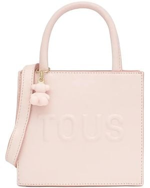 Tous Mini Brenda Embossed Charm Tote Bag - Pink