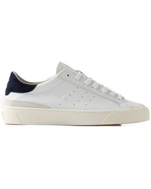 Date Sonica Paneled Leather Sneakers - White