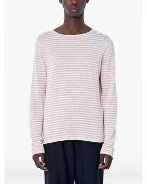 The Row Striped Long-Sleeve Jumper - White