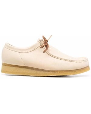 Clarks Chaussures Wallabee En Cuir À Lacets - Neutre
