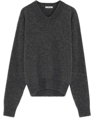 Lemaire V-Neck Wool Jumper - Grey