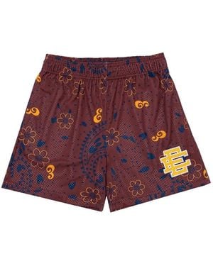 Eric Emanuel Short De Sport À Motif Cachemire - Rouge