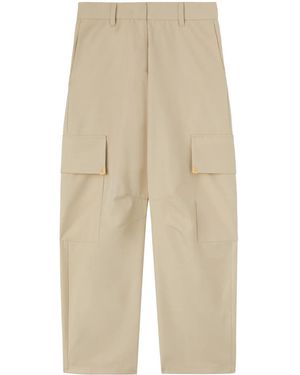 Palm Angels Beige Carrot Cargo Trousers - Natural