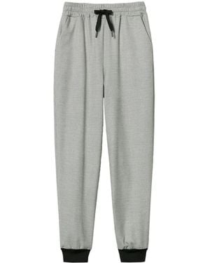 Twinset Houndstooth Drawstring Joggers - Grey