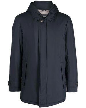Corneliani Spread-collar Hooded Jacket - Blue