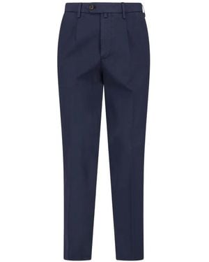 Briglia 1949 Pleated Slim-Fit Trousers - Blue