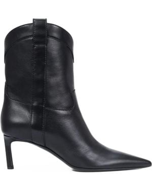 Sergio Rossi Stiefel Mit Spitzer Kappe - Schwarz