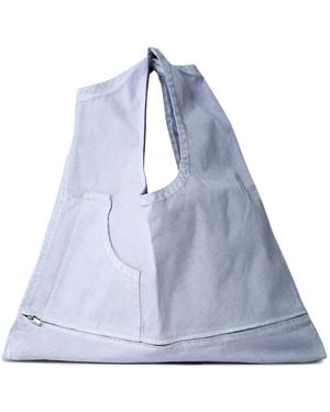 Issey Miyake Bolso de hombro con bolsillo de parche - Azul