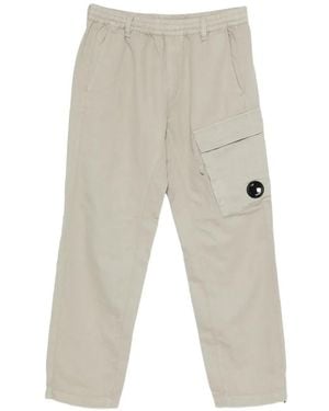 C.P. Company Lens-Detail Cargo Trousers - White