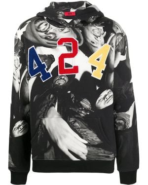 424 X Wu Tang Photo-Print Hoodie - Gray