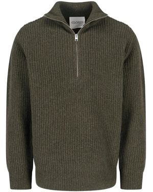 Closed Pullover mit Reißverschluss - Grün