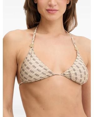 Guess 4G Triangle Bikini Top - Natural