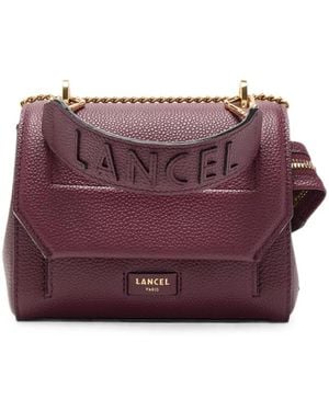 Lancel Ninon Grained Leather Shoulder Bag - Purple