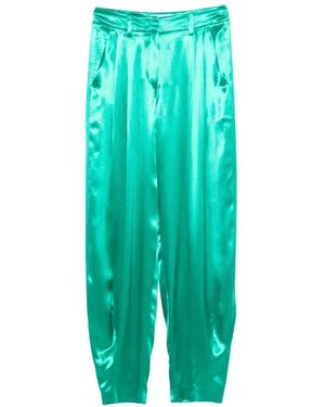 Genny Pleated Tapered Pants - Green