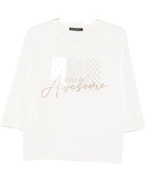 Betty Barclay Graphic-Print Three-Quarter Sleeve T-Shirt - White