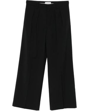 Iceberg Wide-Leg-Hose mit Bundfalten - Schwarz