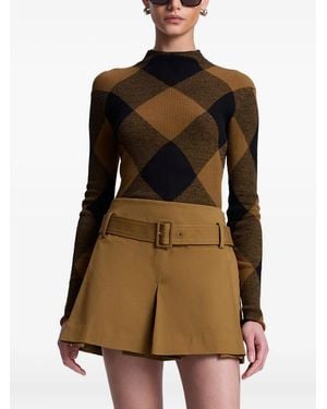 A.L.C. T-Shirt Hugh À Carreaux - Marron