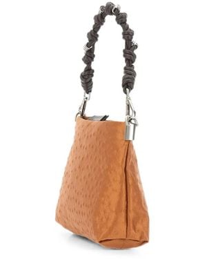 Gianni Chiarini Fanny Ostrich-Effect Shoulder Bag - White