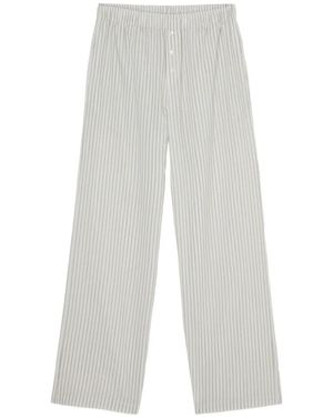 Rohe Striped Wide-Leg Trousers - White