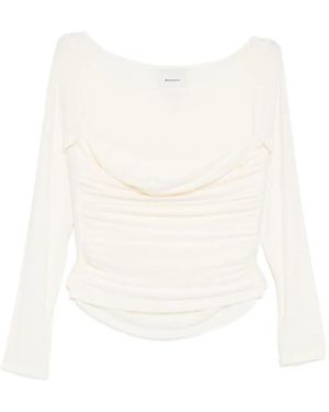 Reformation Top Julian De Punto - Blanco