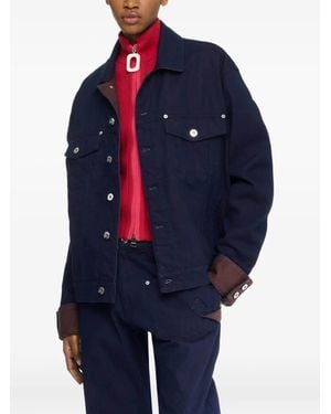 JW Anderson コントラストカフス デニムジャケット - ブルー