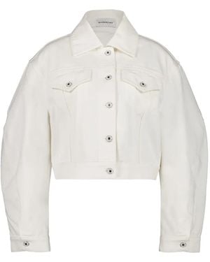 Givenchy Logo-Patch Denim Jacket - White