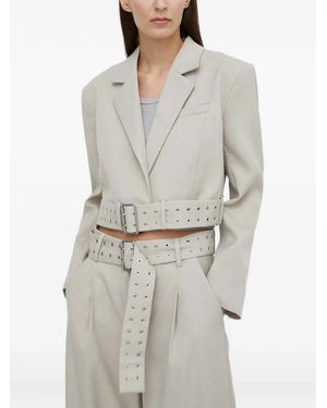 Gestuz Edithagz Belted Cropped Jacket - グレー
