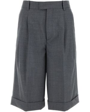 ARMARIUM Wool Tailored Bermuda Shorts - Grey