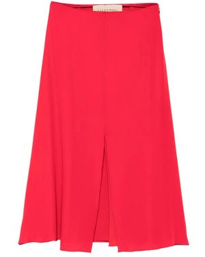 Valentino Garavani Front-Slit Midi Skirt - Red
