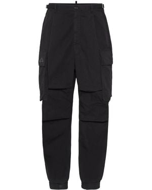 DSquared² Cotton Straight-Leg Pants - Black