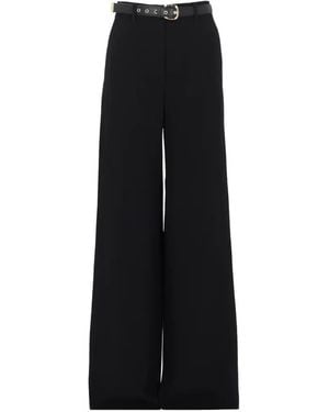 Max Mara Belted Wide-Leg Trousers - Black