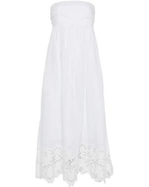 Max Mara Scena Lace Midi Dress - White