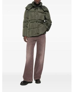 Moncler Quilted Hooded Jacket - Green