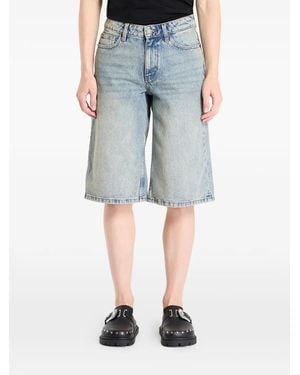 Guess Knee-Length Denim Shorts - Blue