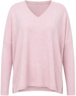 Not Shy Jersey Faustine Con Cuello En V - Rosa