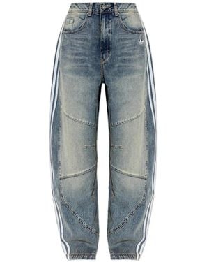adidas 3-Stripes Tapered Jeans - Blue