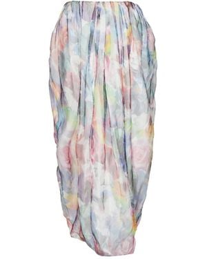 Jil Sander Egg-Shaped Floral-Print Skirt - White