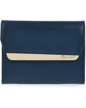 DSquared² Logo-Plaque Leather Wallet - Blue
