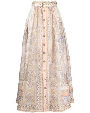 Zimmermann High Tide Maxi Skirt - Natural