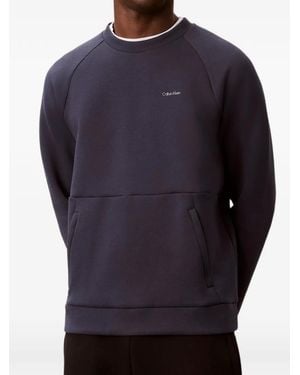 Calvin Klein Sudadera Performance De Punto Doble - Azul
