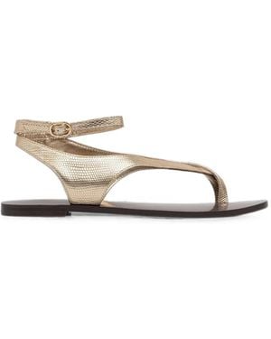 Twinset Tejus-Print Leather Sandals - White
