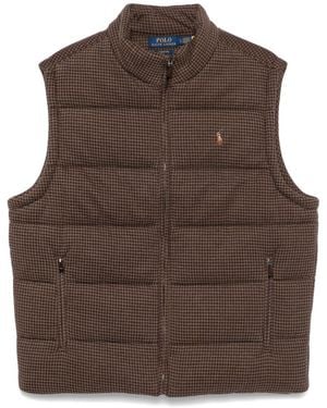 Polo Ralph Lauren Houndstooth Double-Knit Gilet - Brown