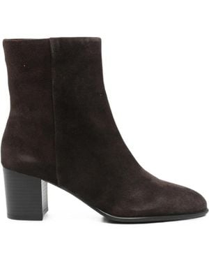 Bibi Lou North Suede Block-Heel Ankle Boots - Black