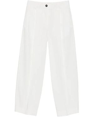 TOTEME Pleated Wide-Leg Trousers - White
