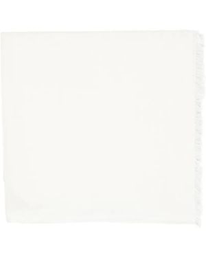 Faliero Sarti Sciarpa Dianetta Con Frange - Bianco