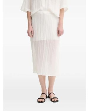 Filippa K Side-Slit Midi Skirt - White
