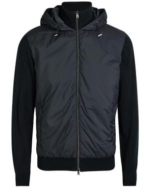 Herno Hooded Paneled Jacket - Blue