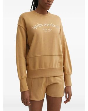 Casall Logo-Embroidered Dropped-Shoulder Jumper - Natural