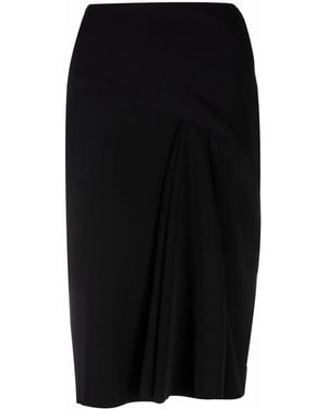 Versace Pinch-Pleat A-Line Skirt - Black