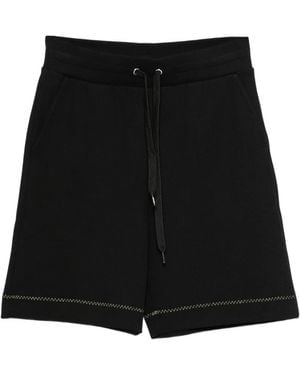 Moschino Logo-Embroidery Track Shorts - Black